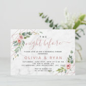 Rose Gold geometrisch am Abend vor Einladung (Stehend Vorderseite)