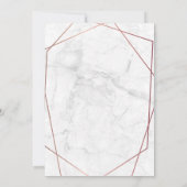 Rose Gold Geometrisches Foto Save the Date (Rückseite)