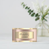 Rose Gold Gerahmt Elegante Beruflich Moderne Visitenkarte (Stehend Vorderseite)