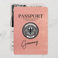 Rose Gold Germany Pass Save the Date