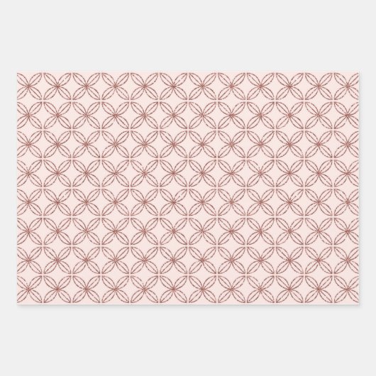 Rose Gold Geschenkpapier Set (Vorderseite 3)