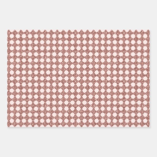Rose Gold Geschenkpapier Set (Vorderseite)