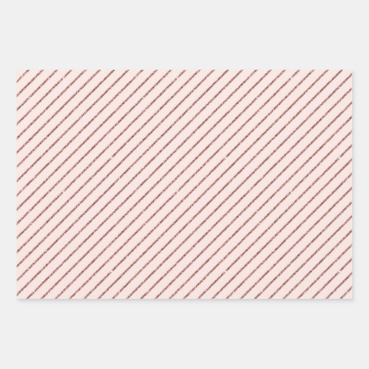 Rose Gold Geschenkpapier Set (Vorderseite 3)