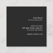 Rose Gold gestreift Rosa Schönheit Quadratische Visitenkarte (Rückseite)