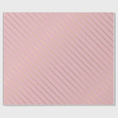Rose Gold gestreifte glamouröse Vorlage Elegant Geschenkpapier (Flach)