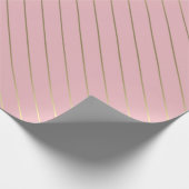 Rose Gold gestreifte glamouröse Vorlage Elegant Geschenkpapier (Ecke)