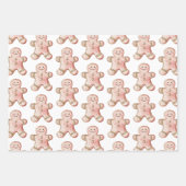 Rose Gold Gingerbread Cookie Weihnachtsbaumen Geschenkpapier Set (Vorderseite)