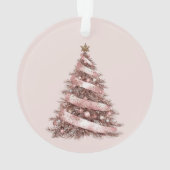 Rose Gold Gingerbrot Cookie und Baum Ornament (Rückseite)