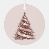 Rose Gold Gingerbrot Cookie und Baum Ornament Aus Metall (Rückseite)