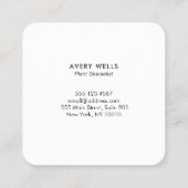 Rose Gold Ginkgo Leaf Landscaping Logo Quadratische Visitenkarte (Rückseite)