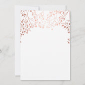 Rose Gold Gipskraut Blumenzwiebeln Einladung (Rückseite)