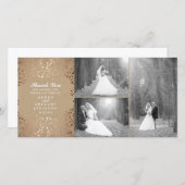 Rose Gold Gipskraut Hochzeit Foto Vielen Dank Dankeskarte (Vorne/Hinten)