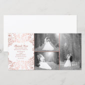 Rose Gold Gipskraut Hochzeit Foto Vielen Dank Dankeskarte (Vorne/Hinten)