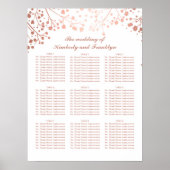 Rose Gold Gipskraut Hochzeitskarte Poster (Vorne)