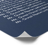 Rose Gold Gipskraut Hochzeitskarte Poster (Ecke)