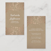 Rose Gold Gipskraut Vintages Blumenmuster Visitenkarte (Vorne/Hinten)