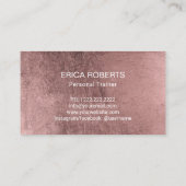 Rose Gold Girl Fitness 10 Class Cafè Treuekarte (Rückseite)