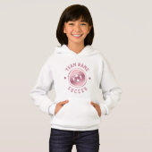 Rose Gold Girls Soccer Player Name & Nummer Niedli Hoodie (Vorne ganz)
