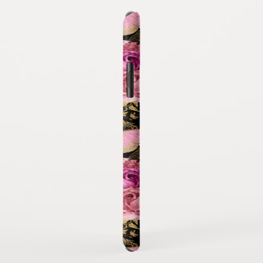 Rose Gold Girly Floral Butterfly Muster Case-Mate iPhone Hülle (Hinten/Rechts)