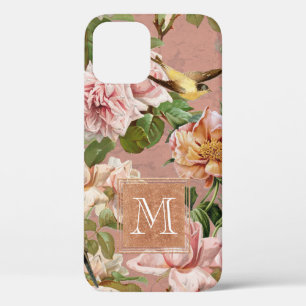 Rose Gold Girly Floral Dusty Case-Mate iPhone Hülle