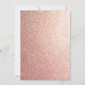 Rose Gold Girly Glitzer Moderne süße 16 Geburtstag (Rückseite)