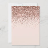 Rose Gold Girly Glitzer Moderne süße 16 Geburtstag (Rückseite)