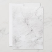 Rose Gold Girly Glitzer Moderner Marmor Einladung (Rückseite)