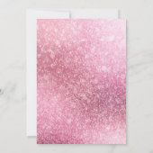 Rose Gold Girly Glitzer Sparkone Junggeselinnen-Ab Einladung (Rückseite)