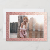 Rose Gold Girly Glitzer Überraschung Süßes 16 Gebu (Rückseite)