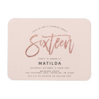 Rose Gold Girly Glitzer Überraschung Süßes 16 Gebu