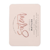 Rose Gold Girly Glitzer Überraschung Süßes 16 Gebu Magnet (Vertikal)