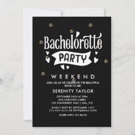 Rose Gold Glam Bachelorette Wochenende Einladung