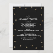 Rose Gold Glam Bachelorette Wochenende Einladung (Rückseite)