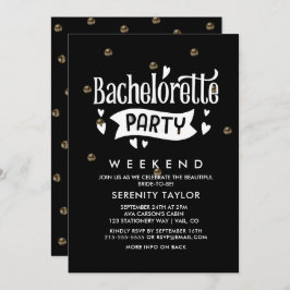 Rose Gold Glam Bachelorette Wochenende Einladung