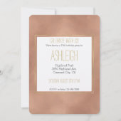 Rose Gold Glam Birthday Einladung (Vorderseite)