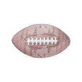 Rose Gold Glam Drift Glitzer Monogram Football (Vorderseite)
