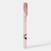 Rose Gold Glam Drip ✨ Feminine Eye Chic Funkeln iPhone Hülle (Rechte Seite)
