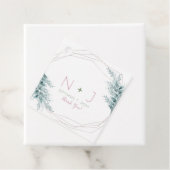 Rose Gold Glam Geometric Botanical Wedding Geschenkanhänger (Beispiel)