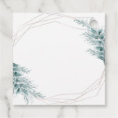 Rose Gold Glam Geometric Botanical Wedding Geschenkanhänger (Rückseite)