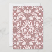 Rose Gold Glam Girl Quinceñera Einladung (Rückseite)