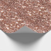 Rose Gold Glam Glitzer Geschenkpapier (Ecke)