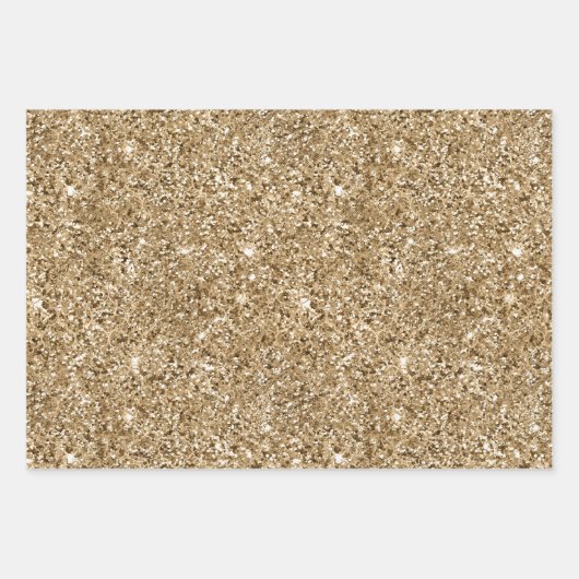 Rose Gold Glam Glitzer Leopard Geschenkpapier Set (Vorderseite 2)