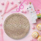 Rose Gold Glam Glitzer Leopard Pappteller (Party)