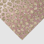 Rose Gold Glam Glitzer Leopard Seidenpapier (Detail)