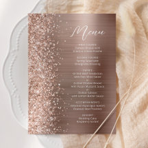 Rose Gold Glam Glitzer Script Wedding