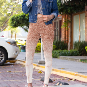 Rose Gold Glam Glitzer Sparkle Ombre Marmor Leggings