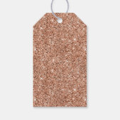 Rose Gold Glam Glitzer Weihnachtsbaum Geschenkanhänger (Rückseite)
