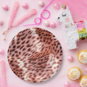 Rose Gold Glam Leopard Pappteller (Party)