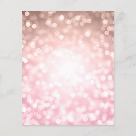 Rose Gold Glam Lights Script Modernes Brautparty Flyer (Hinten)