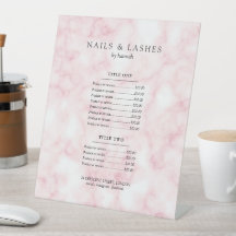Rose Gold Glam Marble Price Menü